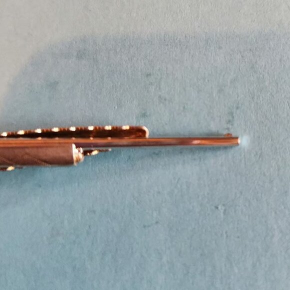 VINTAGE Rifle Tie Clip Hickok / Retro Rifle Tie Clip Stamped Hickok / Hickok 3” - Picture 4 of 6